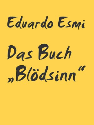 cover image of Das Buch „Blödsinn"